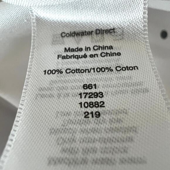 Coldwater Creek 100% Cotton White with Ladybug Print Button Up Blouse 14P NWT - Picture 7 of 9